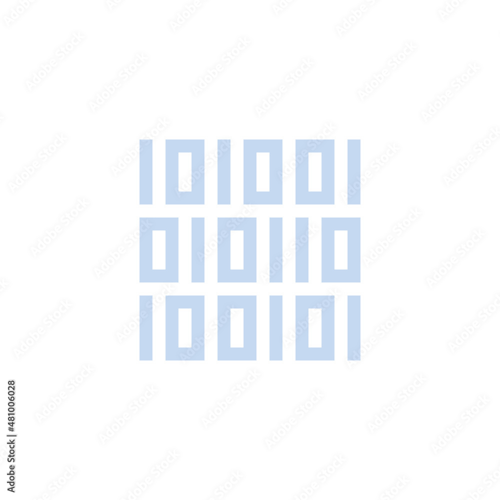 Digital code pixel art icon. Web site design. 8-bit. Game assets. Isolated on white background abstract vector illustration. Element design for mobile app, web.