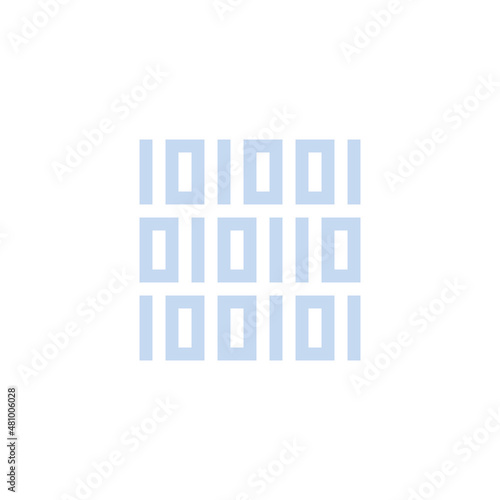 Digital code pixel art icon. Web site design. 8-bit. Game assets. Isolated on white background abstract vector illustration. Element design for mobile app, web.