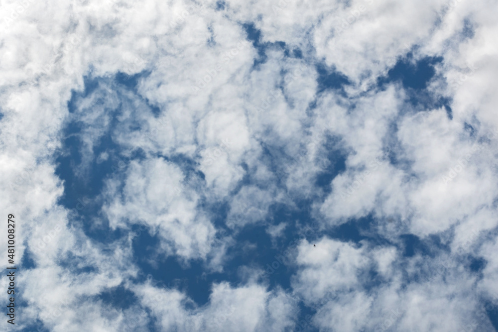 sky with cumulus clouds, light and shadow distance and height sky with cumulus clouds, light and shadow distance and height
