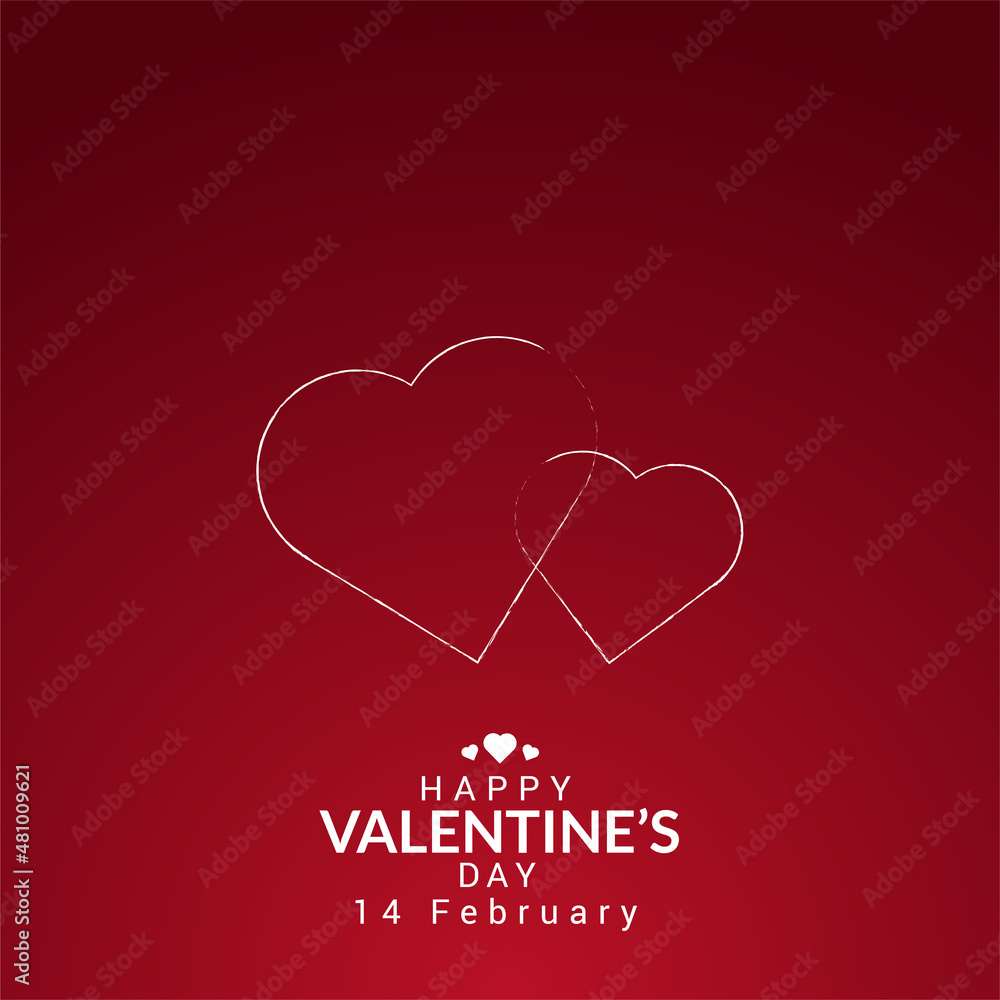 happy valentine's day background with hearts Free Illustration