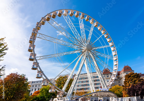 Ferris Wheel (Budapest Eye) in center of Budapest, Hungary © Mistervlad