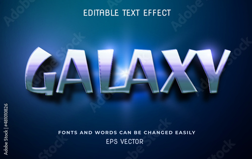 Galaxy 3d editable text effect