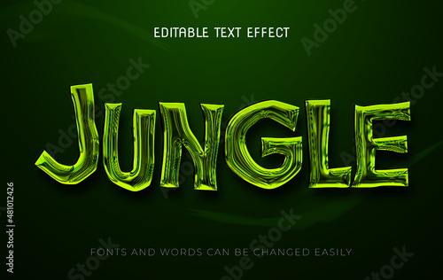 Jungle tale 3d editable text effect