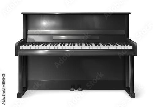 Realistic Black Piano