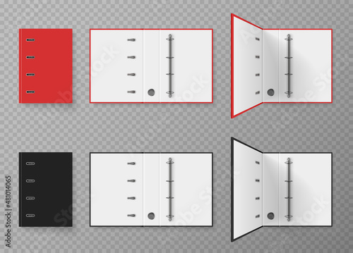 Red And Black Office Binder