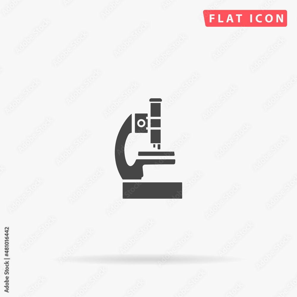 Microscope flat vector icon Microscope flat vector icon