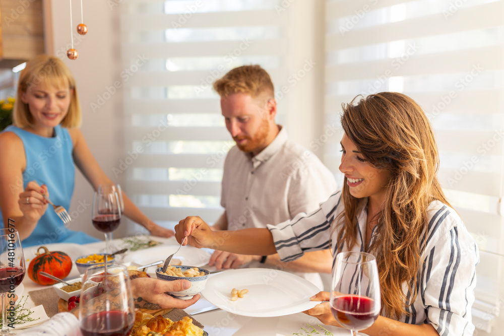 Friends having lunch