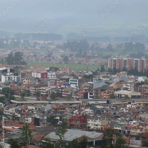Overlooking Zipaquira in Colombia on a foggy day © Rob