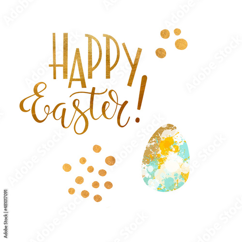 Easter design elements for Greeting cards. Hand drawn cartoon style. Colorful Festive background on white. 