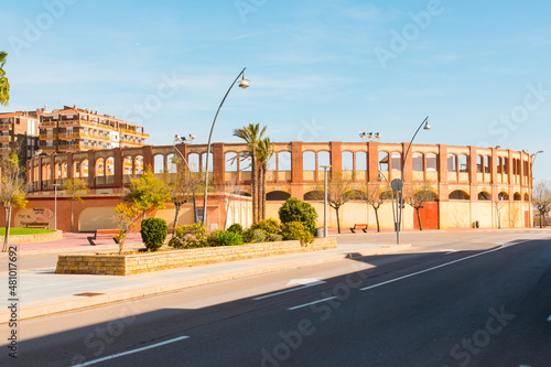 Vinaros, Castellon province, Spain. Plaza de Toros. Former bullring, the closest to the sea in Spain. photo