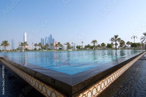 Photography Arabian pool overlooking the buildings
