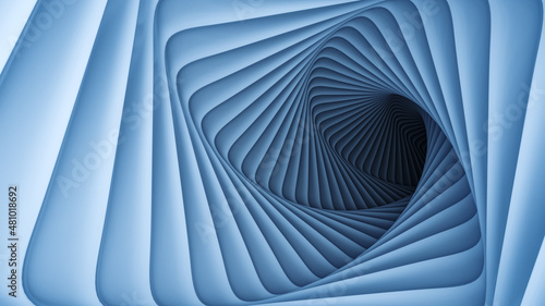 Twist tunnel illustration abstract background