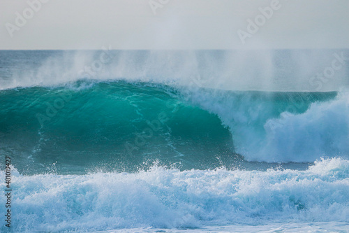 Photography Perfect wave breaking in a beach. Surf spot