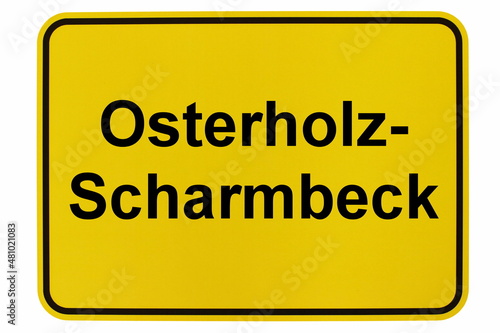 Illustration eines Ortsschildes der Stadt Osterholz-Scharmbeck photo