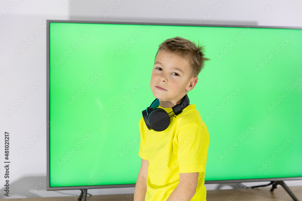 Child with headphones