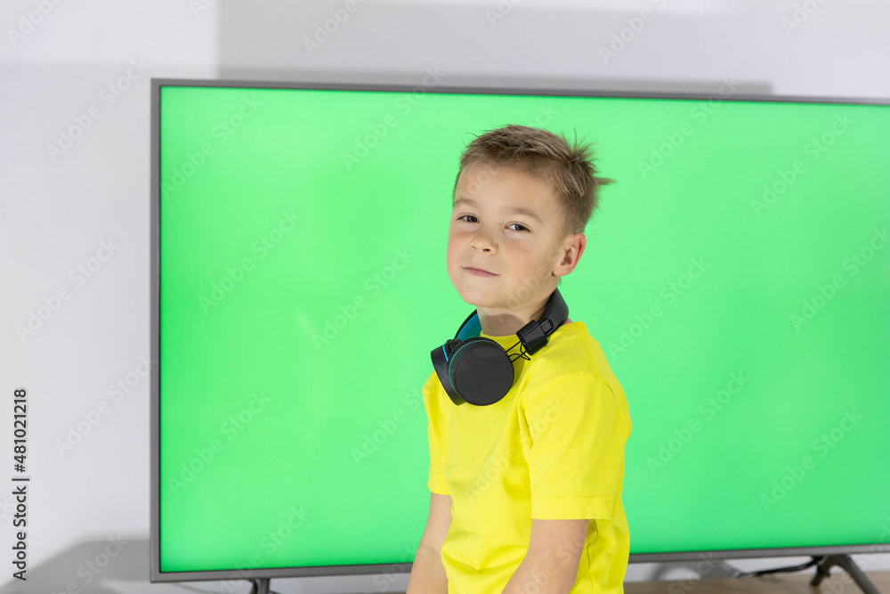 Child with headphones
