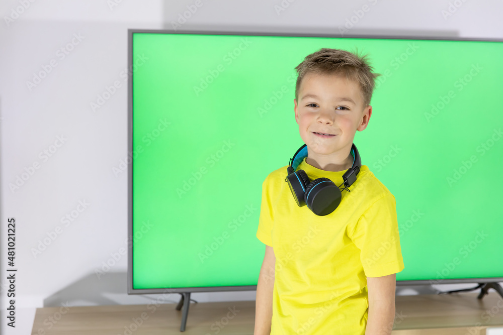 Child with headphones