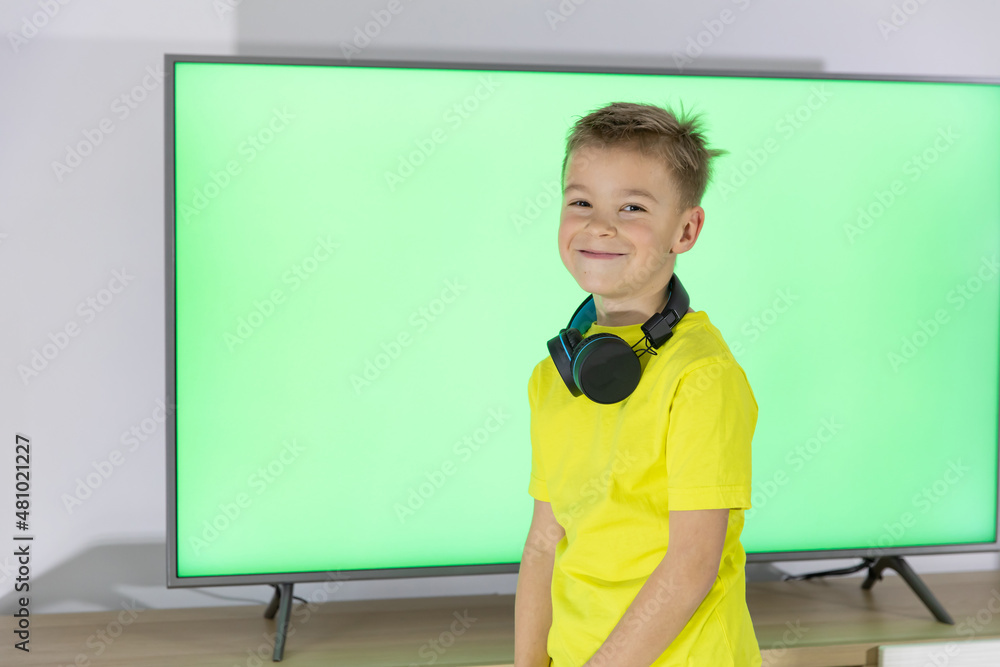 Child with headphones