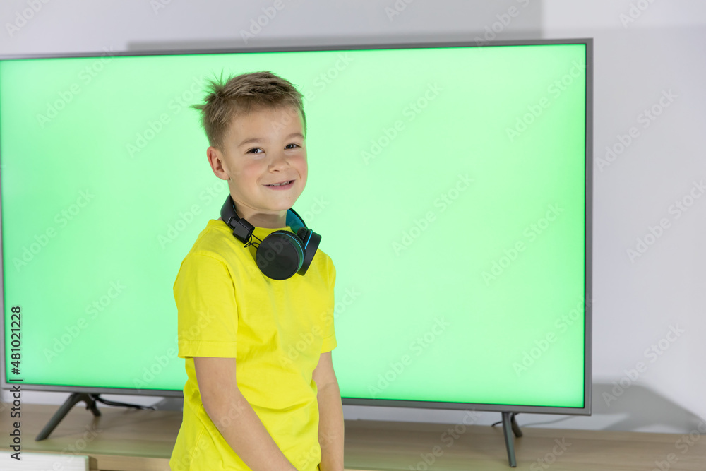 Child with headphones