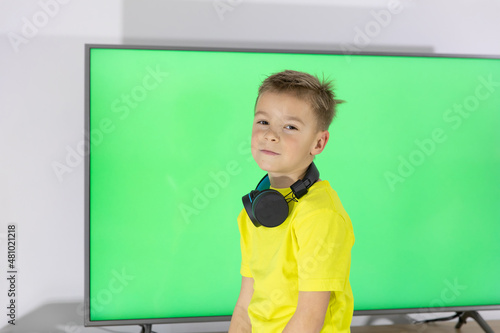 Child with headphones