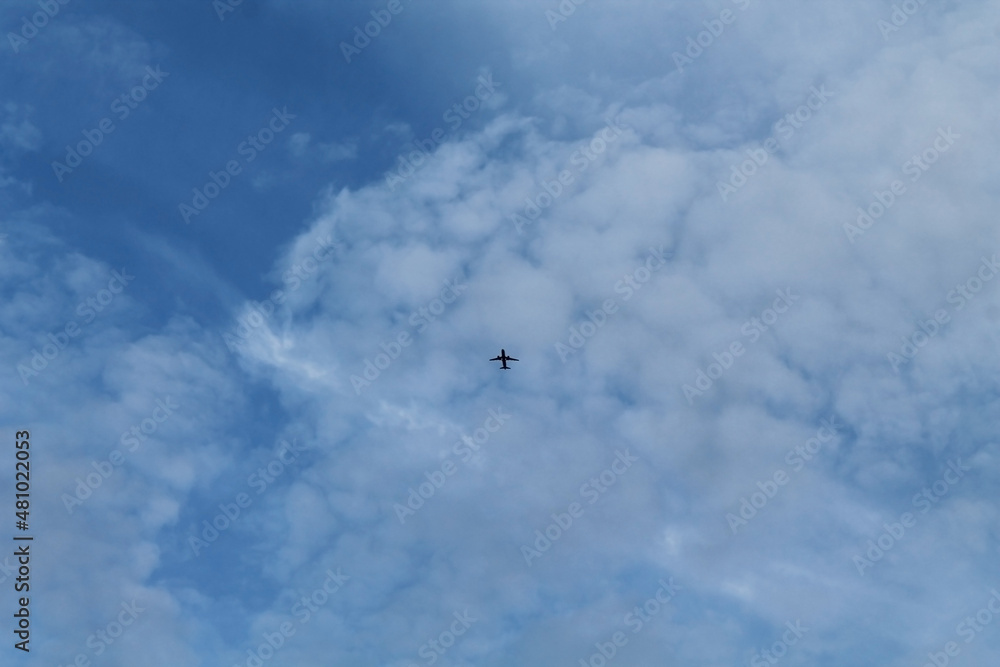 Clouds, blue sky, bright Sun