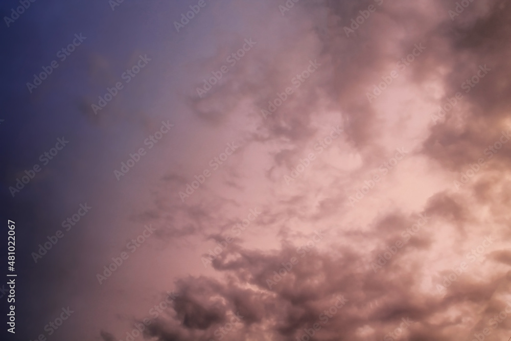 Clouds, blue sky, bright Sun