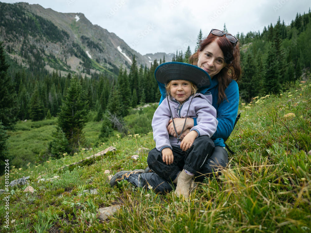 Mother and daughter in the Eagles Nest Wilderness, Colorado Mother and daughter in the Eagles Nest Wilderness, Colorado