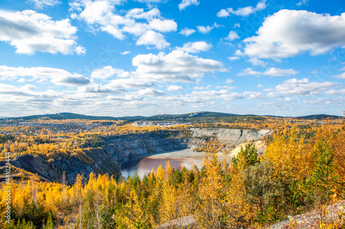 Quarry on the site of Vysokaya Mountain. Nizhny Tagil. Sverdlovsk region. Russia