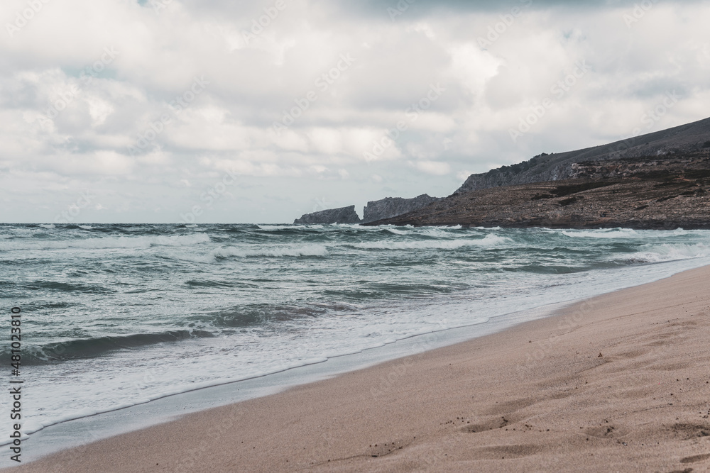 beach and sea on the north Mallorca