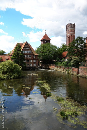 Ratsmühle, Ratswasserkunst und Wasserturm in Lüneburg