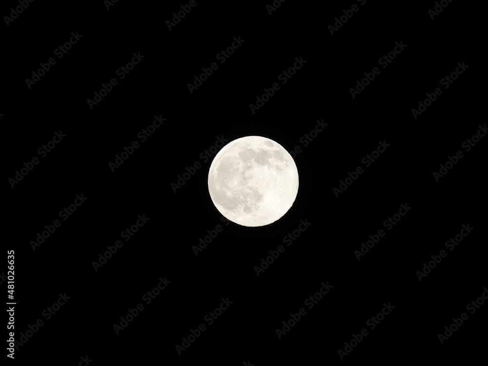 Obraz premium Full moon 17 January 2022