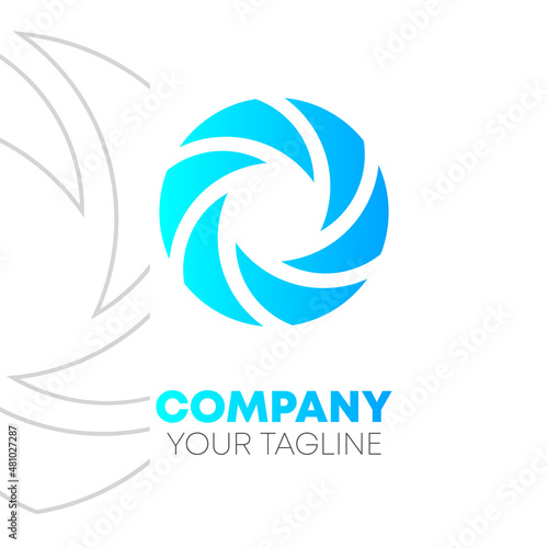 Circular Unique Company Branding Logo Design Icon