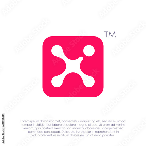 Letter X Modern Gradient Logo Icon Template