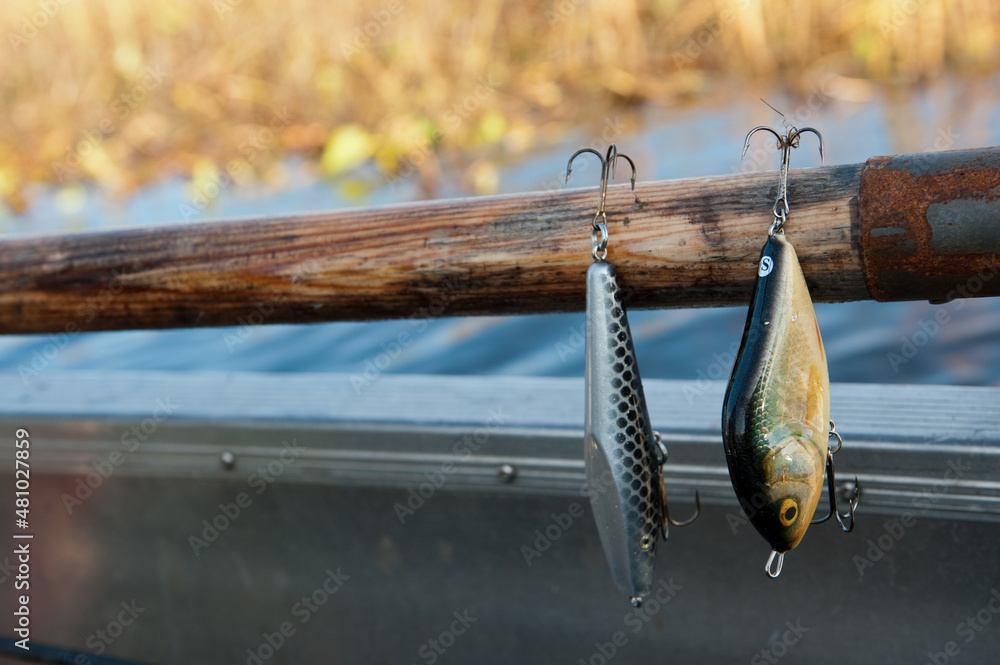 Jerkbaits for pike fishing Stock Photo