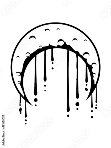 Graffiti Tropfen Mond 