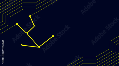 constellation of the zodiac Taurus, microchip, printed circuit board, starry sky