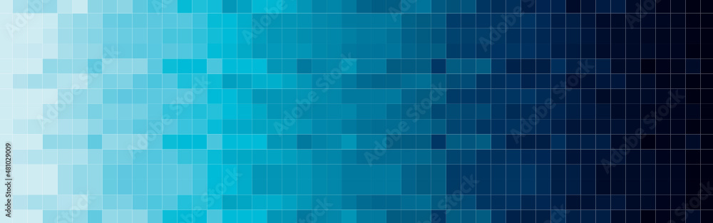 Abstract blue gradient mosaic banner background. Vector illustration. - obrazy, fototapety, plakaty 