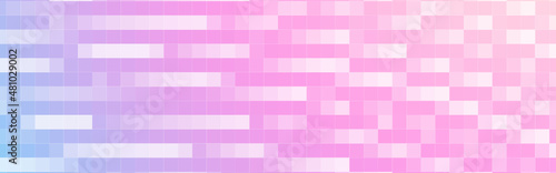 Abstract yellow, blue, purple, and pink lines mosaic banner background. Vector illustration. 