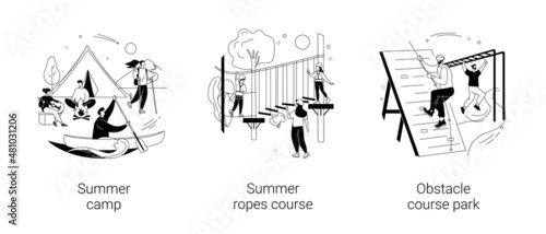 Active lifestyle abstract concept vector illustrations.