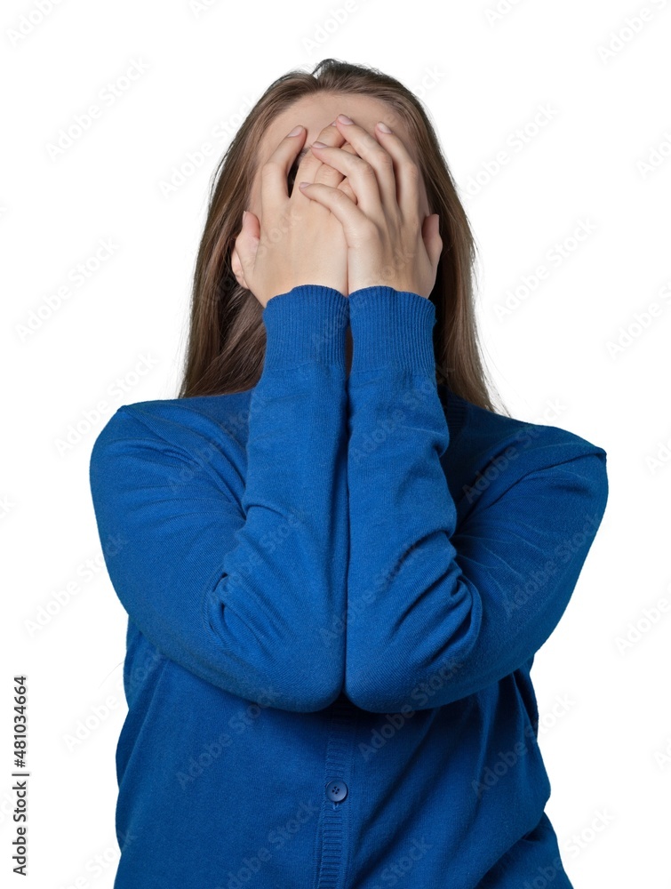Concept violence in family with an unhappy woman Concept violence in family with an unhappy woman