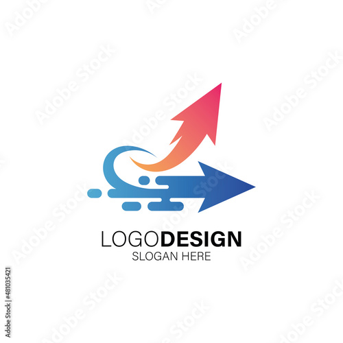 arrows for air conditioning protection logo design