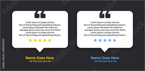 Creative Testimonial, Quote , Infographic Template Editable Vector Illustration 
