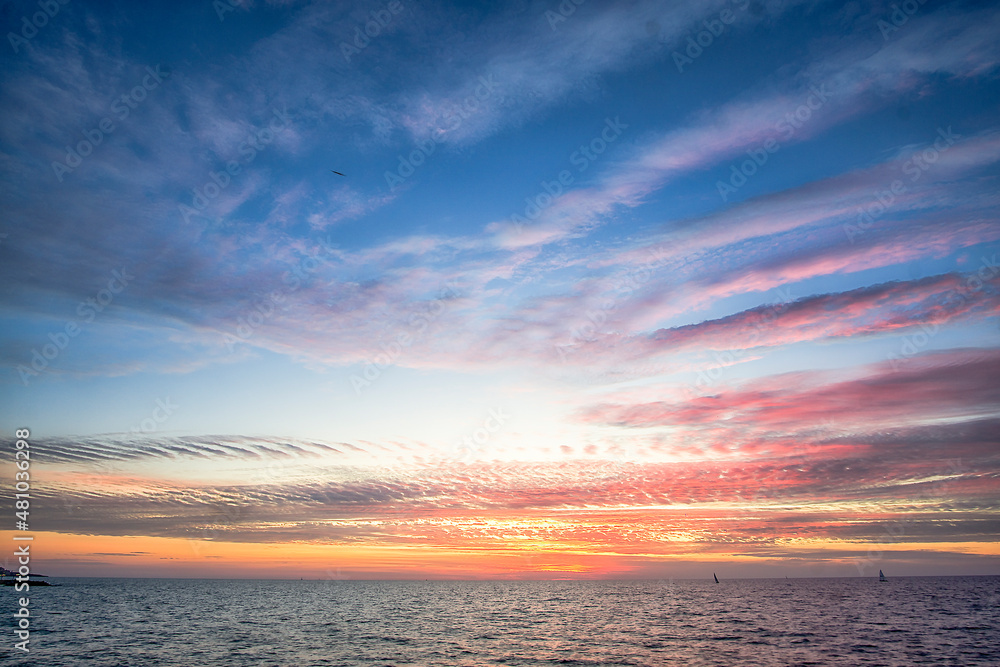 Fototapeta premium A crazy sunset in Israel Views of the Holy Land 