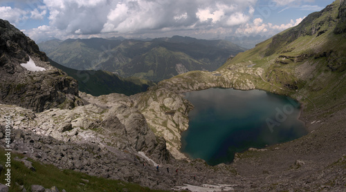 The Schottensee Lake on the Pizol 5-lakes tour, Swiss Alps