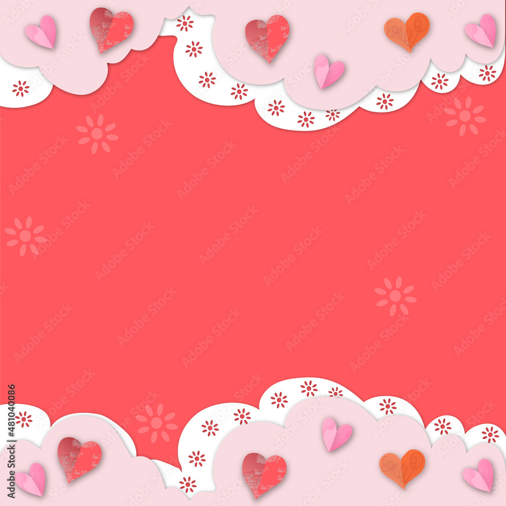 valentine background with hearts. illustration