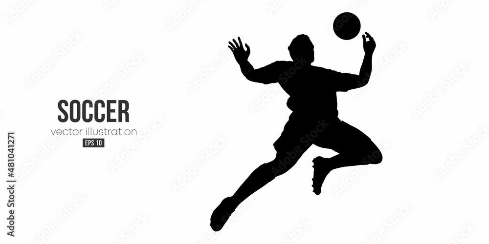 football soccer player man in action isolated white background. Vector illustration football soccer player man in action isolated white background. Vector illustration