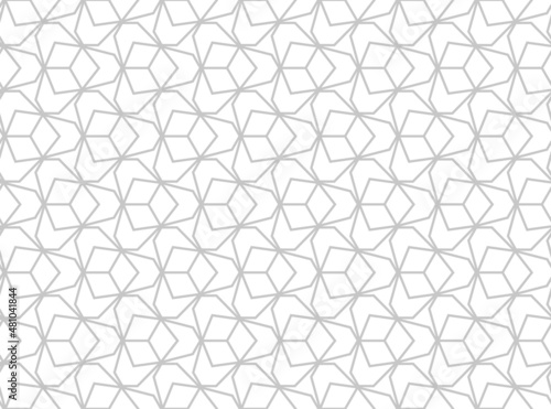 The geometric pattern with lines. Seamless vector background. White and gray texture. Graphic modern pattern. Simple lattice graphic design.