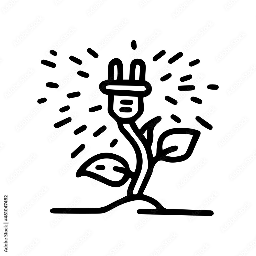 eco electricity line vector doodle simple icon eco electricity line vector doodle simple icon