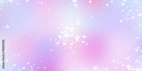 White heart love confettis. Valentine's day explos © Begin Again