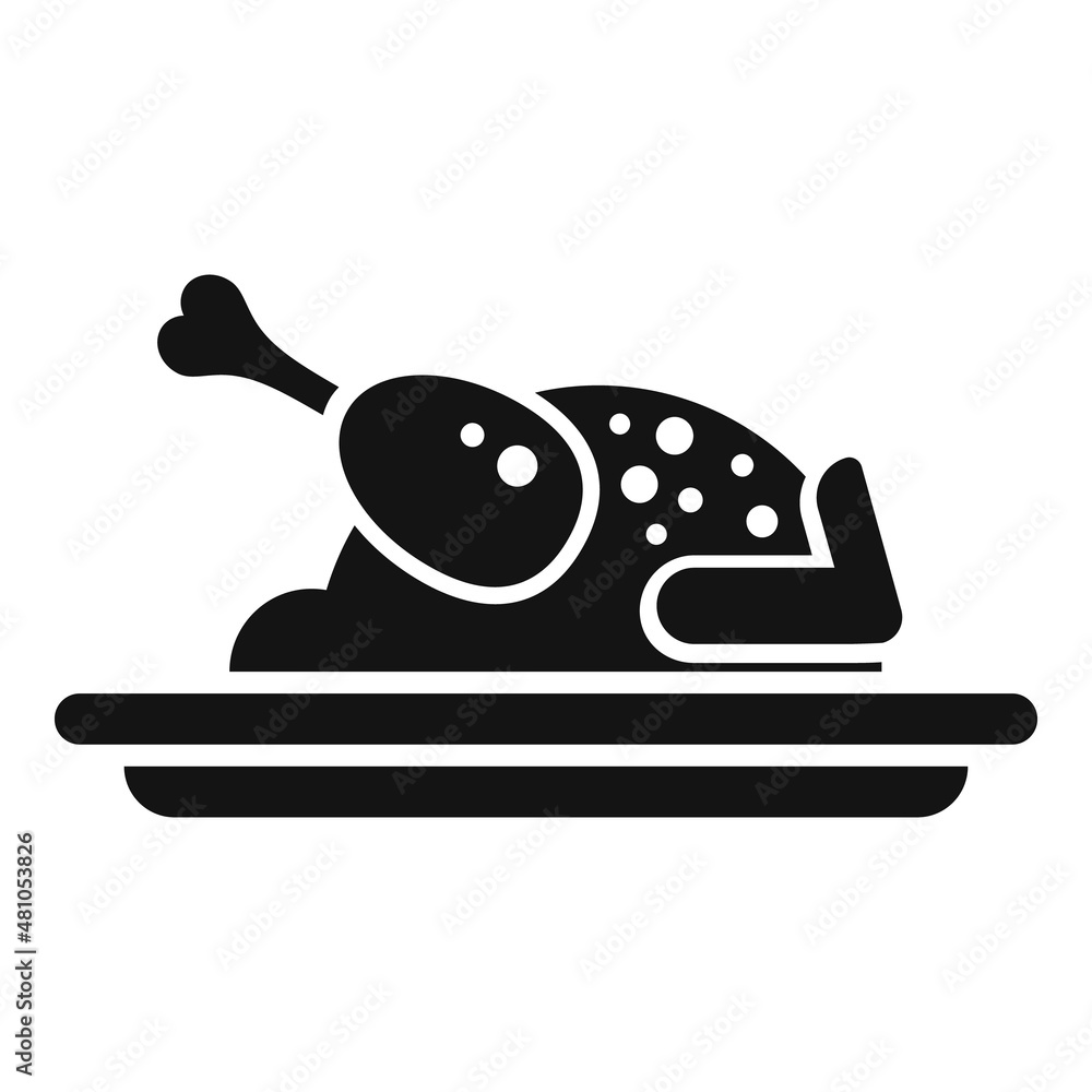 Chicken lunch icon simple vector. Meal school Chicken lunch icon simple vector. Meal school